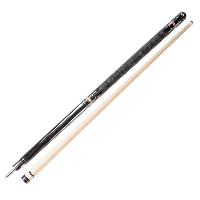 Warrior Maple Cue Stick,s.s. joint,blk 2pcs