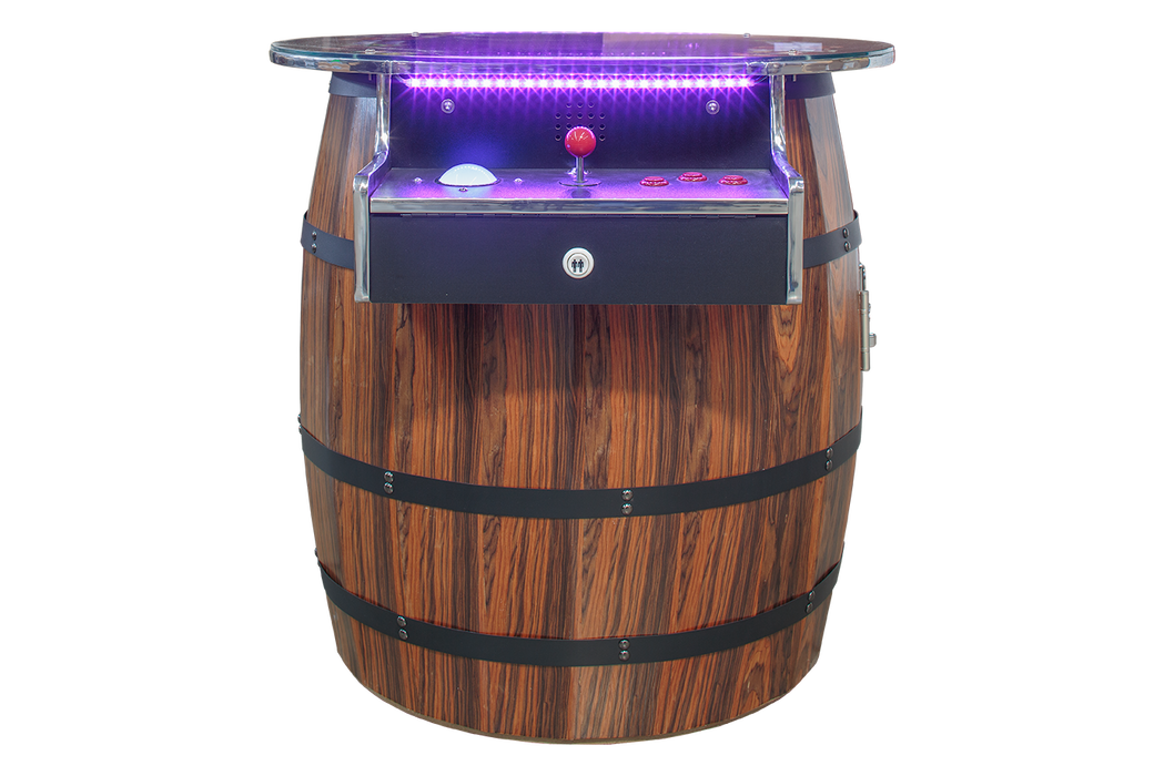 516 Games Wine Barrel w/ Trackball and Remote Led lighting