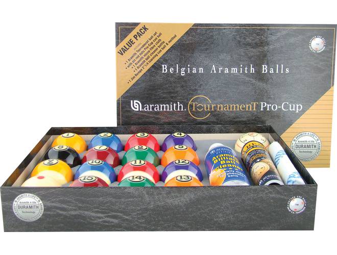 Aramith Tournament Duramith (VALUE PACK) (Black BOX)